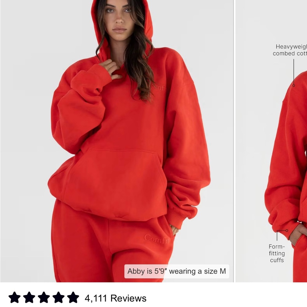 Comfort Red Women's Hooded Jacket & Jogger Set - Picture 8 of 9